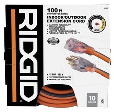RIDGID 866886 100 ft. 10/3 Extra Heavy-Duty Extension Cord