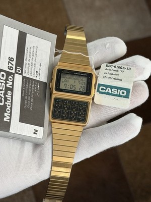 Vintage Casio Databank DBC-610 Digital Watch w/ Band - WORKS for