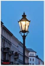 Historischer Laternen Mast Stadtmobiliar Bündelpfeiler Gusseisen Kaiserzeit