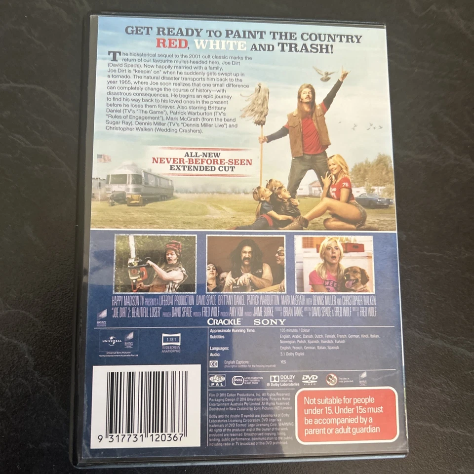 Joe Dirt 2 Beautiful Loser (2015, DVD, Región 4, en muy buen estado) Foto 2 de 3