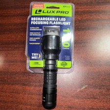BRAND NEW LuxPro XP913 Rechargeable LED Focusing Flashlight - 1100 Lumens
