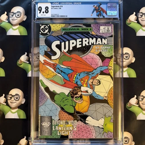 Superman #14~CGC 9.8~DC~1988~BYRNE~🏷️CUSTOM LABEL🏷️~🔥HIGHEST GRADE🔥TOP POP🔥