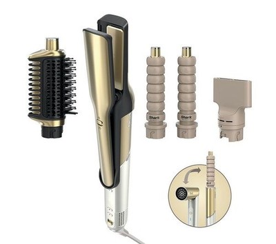 SHARK Glam Straight & Waves Multi-Styler HD6041SUK - Straight, Wavy & Bouncy - Gold