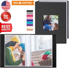 Photo Album 4X6 100 Pockets 2 Packs, Small Mini Capacity Linen Photo Album Bulk