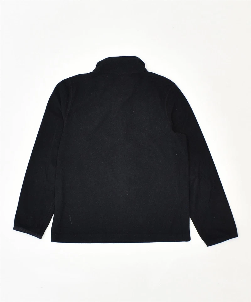 CHAMPION Boys Zip Neck Fleece Jumper 7-8 Years Small Black Polyester QL17 - Image 2 of 3