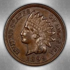 1899 Indian Cent CACG AU-58 CAC