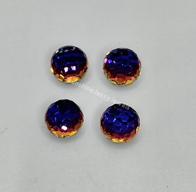 4pc Swarovski Crystal Volcano 8mm Disco Ball 4869 Fancy Stone 3/4 Flatback