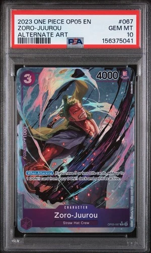 Zoro-Juurou (Alternate Art) OP05-067 Awakening of the New Era Foil PSA 10