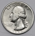 New Listing1932-s Washington Quarter. Chest Feather's. High Grade. 205156