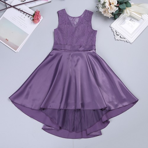 US Kids Girls Flower Princess Tutu Dress Pageant Wedding Formal Party Ball Gown - Picture 66 of 67