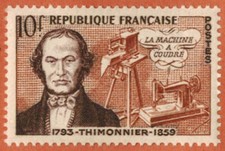 1955-Timbre france neuf **/B.Thimonnier-Inventeur(10F)-Stamp.Yt.1013
