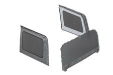 07-09 Jeep Wrangler Unlimited 4-door Black Soft Top Rear Window Kit Tinted Mopar