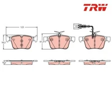 Brake Pad Set, Disc Brake TRW GDB2358 for Audi Q3 TT