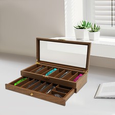 Knife Display Case, Knife Storage Box, 2-Tier...