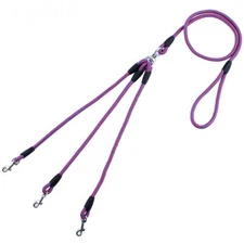 55" 2/3 Way Dog Leash Splitter Coupler Cable for 2/3 Dogs Easily Walking