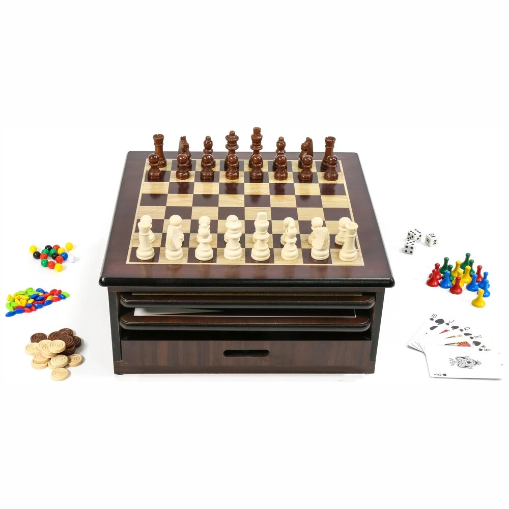 Playtive Spielesammlung PLAYTIVE® Brettspiel-Sammlung 10 In 1 Gesellschaftsspiel Schach Dame S0gfw00p