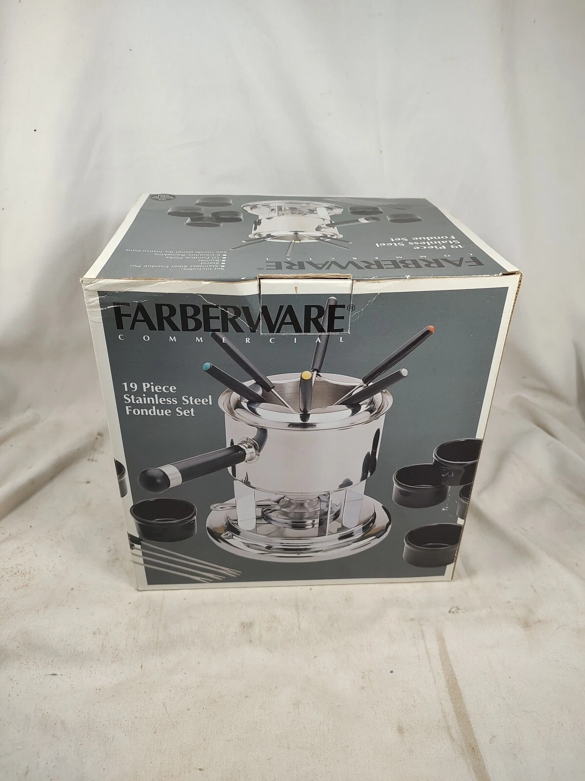 Farberware Commercial Fondue Set Stainless Steel NIB Never Opened