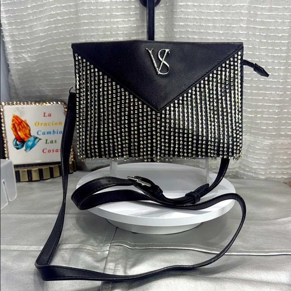 (E4) Bandolera Convertible Victoria's Secret Glam con Flecos de Estrás Foto 4 de 4