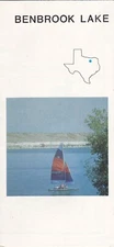 1985 Benbrook Lake Texas Map & Guide Brochure