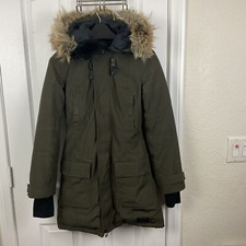 Tna Golden: Altitude Series Women’s Dark Olive Bancroft Parka Coat, Size Xs