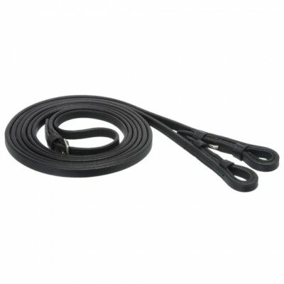 Equiroyal Black 5/8'' Flat Bridle Reins horse tack equine 21-94003