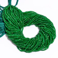 Natural Green Jade Gemstone Rondelle Shape Faceted Beads 3X3 mm Strand 13" EB263