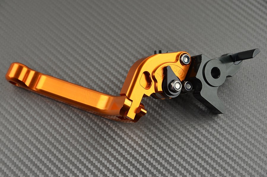Levier de frein CNC orange pour TMAX 530 2017 repliable