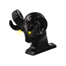 GG Grand General 48047 Matte Black Powder Coated Ram's Head Hood Ornament wit...