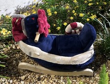 RockABye Premium Vehicles Plush America The Sailboat Rocker red white blue