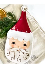 Nostalgic Santa Spoon Rest or Plate Johanna Parker Christmas Decor