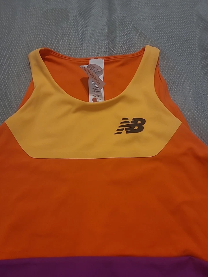 Рубашка женская New Balance большая L разноцветная майка активная спортивная теннисная - Изображение 4 из 4