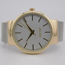 NINE WEST NW/2477 Mesh Band Quartz Analog Women's Watch New Battery