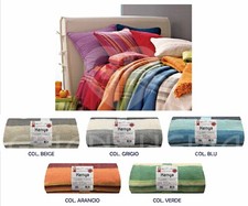 Copriletto Copritutto Telo Arredo Rigato Cotone Kenya Multicolore