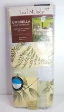 Leaf Melody Umbrella Vinyl Tablecloth ( Size : 70" Round ) Zipper Enclosure New