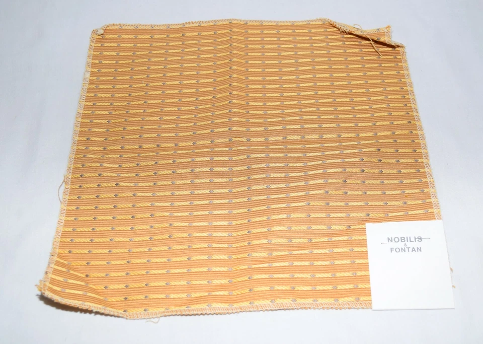 Nobilis Lot of 5 Striped Solid Cotton Viscose Upholstery Fabric Samples France - Image 2 of 4