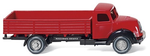 Wiking 042601 HO/OO Gauge - Magirus Sirius Flatbed Truck Red BNIP