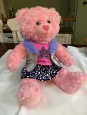 BUILD-A-BEAR with Iridescent Vest  Sequin Skirt
