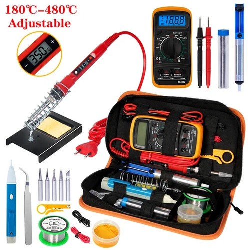 Digital display adjustable temperature electric soldering iron tool kit multimet - Picture 3 of 14