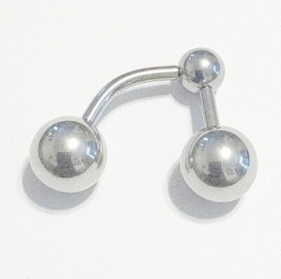 PRINCE ALBERT FRONTAL 1/2'' BALL DROP 10g 5/8'' Length Surgical Steel Barbell.