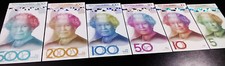 JUEGO DE 6 PIEZAS REDONDA ISLAND 5 10 50 100 200 500 LIBRAS 2019 UNC HÍBRIDO POLÍMERO QEII