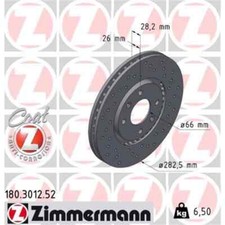 2x ZIMMERMANN Sport Z Bremsscheibe 180.3012.52
