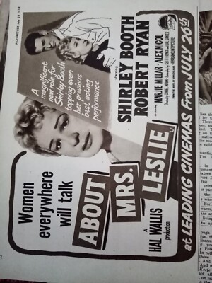 B4g Ephemera 1954 Filmwerbung über Mrs Leslie Shirley Stand Robert Ryan 