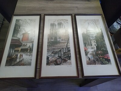 Raphael Ortiz Alfau 3er Set Paris Vintage Photos Gemälde Collage Moulin Rouge 