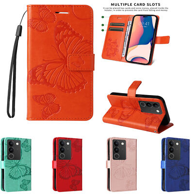 Flip Butterfly Wallet Phone Case For Sony Xperia 1 5 10 III IV V Nothing Phone