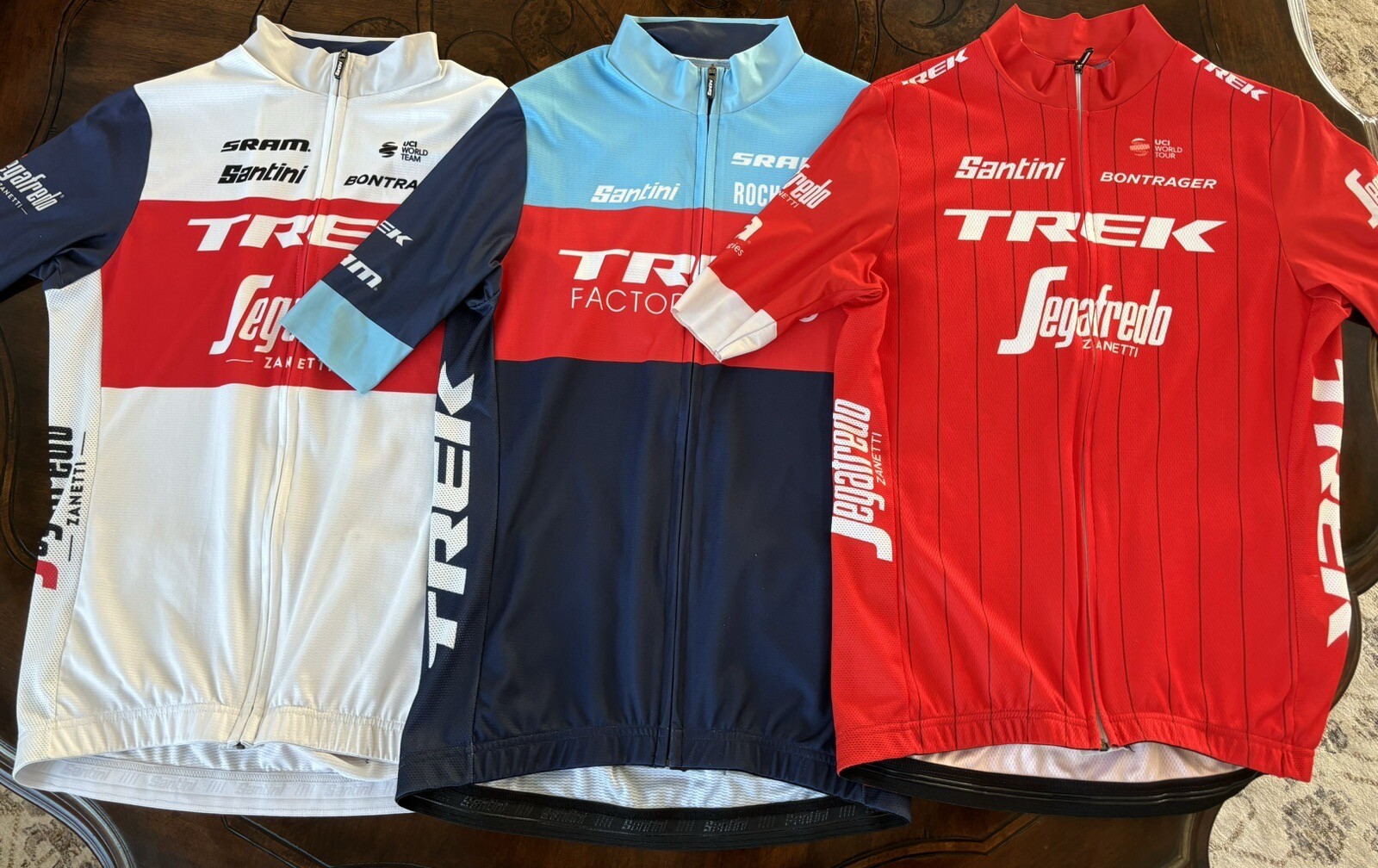 Santini cycling jersey mens medium Team Trek 3 Jerseys. eBay