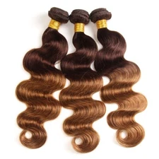 Ombre Human Hair Bundles Body Wave Brazilian Virgin Remy Human Hair Extensions