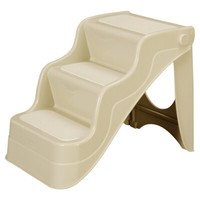 Flamingo Hundetreppe Fola Beige, Faltbar, 3 Stufen, Bis 50 Kg, Rutschfest