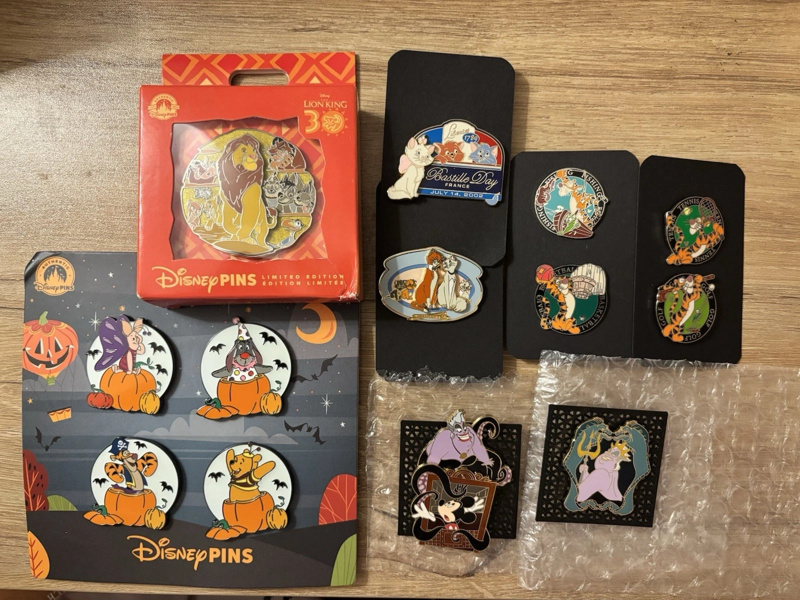Custom Disney Pin Bundle Winnie The Pooh Aristocats Ursula Lion King
