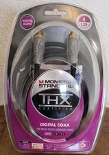 Monster Cable Standard Digital Coax Cable THX Certified 4Ft 1m DD Surround Sound