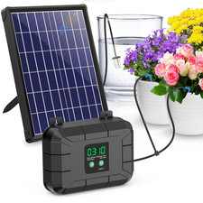Automatic Drip Irrigation Kit, 8W Solar Irrigation System with Battery for Garde